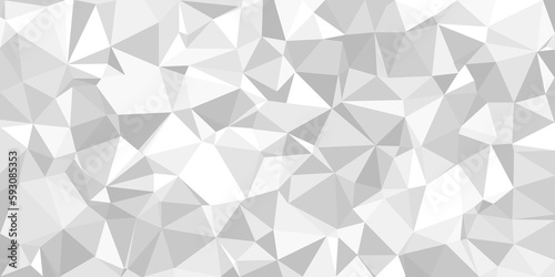 Abstract mosaic abstract background paper. Light gray triangular low poly style pattern. crumpled paper © halftone vector