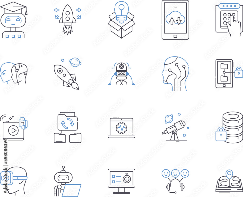 Cybersecurity outline icons collection. Cybersecurity, hacking, malware, encryption, phishing, data, virus vector and illustration concept set. intrusion, firewall, cybercrime linear signs Cybersecurity outline icons collection. Cybersecurity, hacking, malware, encryption, phishing, data, virus vector and illustration concept set. intrusion, firewall, cybercrime linear signs
