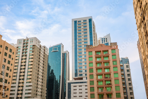 Modern residential buildings in Juffair district  Manama  Bahrain