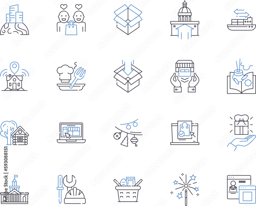 City delivery outline icons collection. Urban, Delivery, City, Dispatch, Shipment, Courier, Postal vector and illustration concept set. Freight, Logistics, Fleet linear signs City delivery outline icons collection. Urban, Delivery, City, Dispatch, Shipment, Courier, Postal vector and illustration concept set. Freight, Logistics, Fleet linear signs