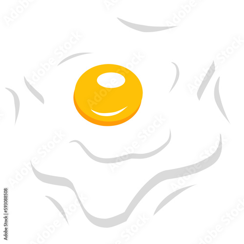 Fried egg omelette vector illustration