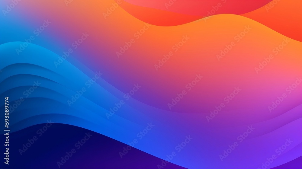 two tone orange and purple and blue gradient background. generative AI