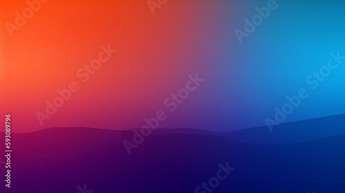two tone orange and purple and blue gradient background. generative AI © 영준 서