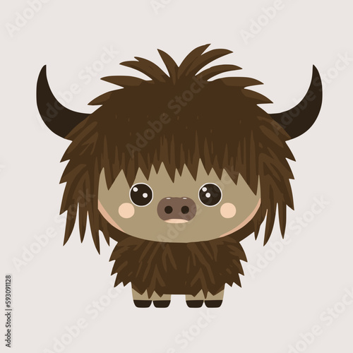 Cute yak vector