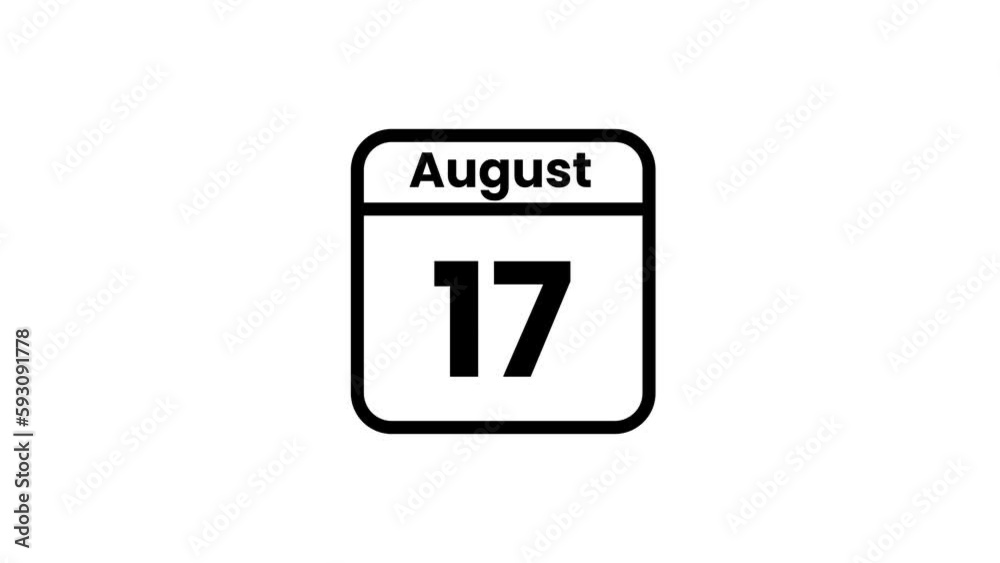 17 July Calendar Icon Animation Luma Matte With Transparent Background 17-july-calendar-icon-animation-luma-matte-with-transparent-background