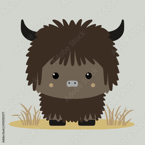 Cute yak vector