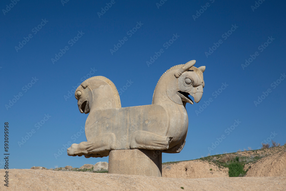 Griffin Capital of Column, Persepolis, Iran