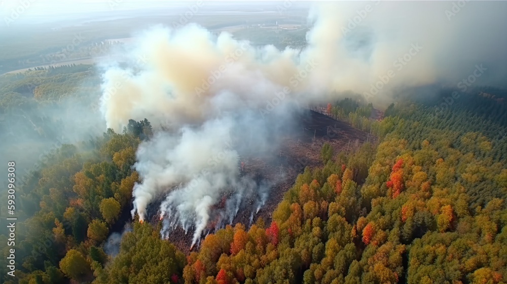 Fototapeta premium Bushfire Generative AI