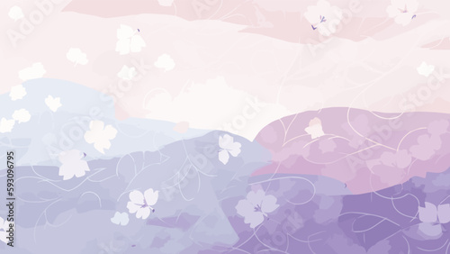 かわいい和風の抽象的背景イラスト