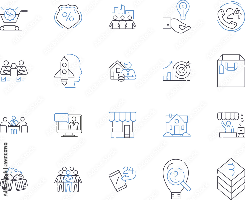 Key account management outline icons collection. Key, Account, Management, Retention, Strategies, Engagement, Core vector and illustration concept set. Services, Plan, Solution linear signs Key account management outline icons collection. Key, Account, Management, Retention, Strategies, Engagement, Core vector and illustration concept set. Services, Plan, Solution linear signs