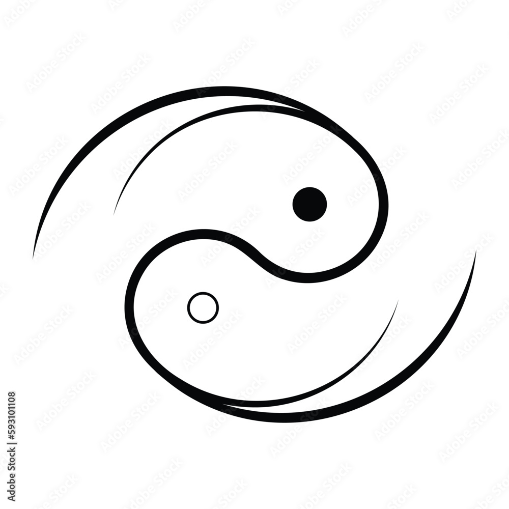 Minimalist Yin Yang symbol vector icon design. A clean and sleek flat icon perfect for wellness, mindfulness, and balance-themed branding. Minimalist Yin Yang symbol vector icon design. A clean and sleek flat icon perfect for wellness, mindfulness, and balance-themed branding.