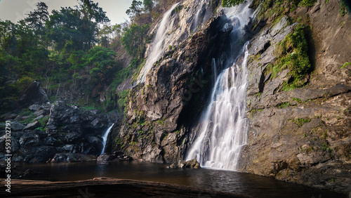 Khlong Lan Waterfall  Beautiful waterfalls in klong Lan national park of Thailand