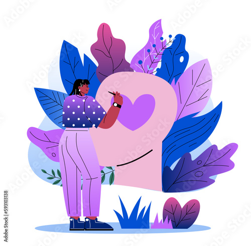 Selfcare and acceptance concept
