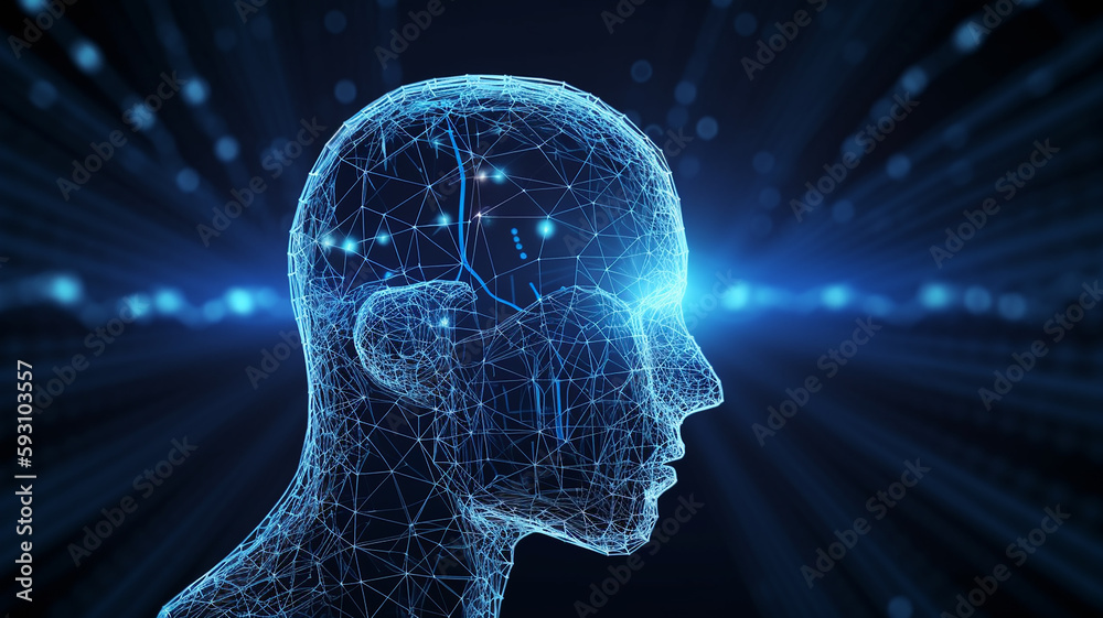 Obraz premium Large-scale language model AI concept image. Created with Generative AI.