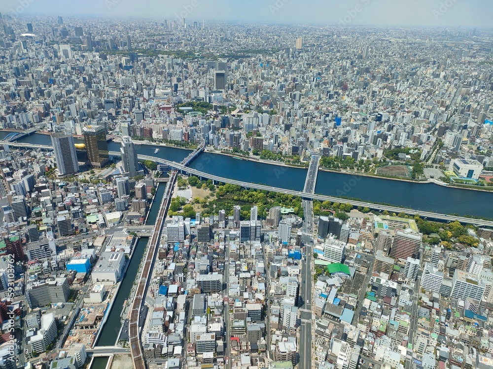 東京スカイツリー展望デッキからの眺望