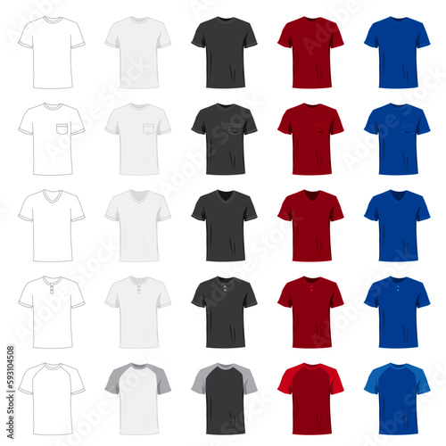 Variety Set of Different Style T-Shirts © Matt