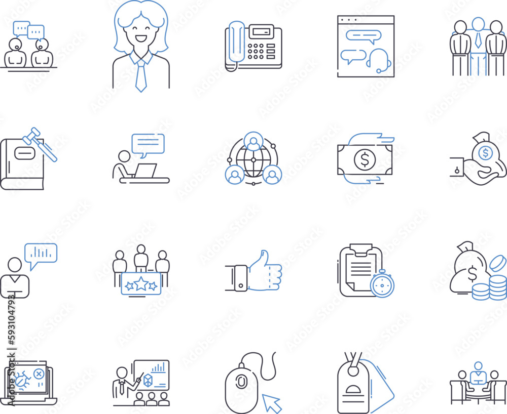 Startup Ecosystems outline icons collection. Incubators, Accelerators, Seed, Funding, Mentoring, VCs, Angel vector and illustration concept set. Investors, Entrepreneurs, Tech linear signs