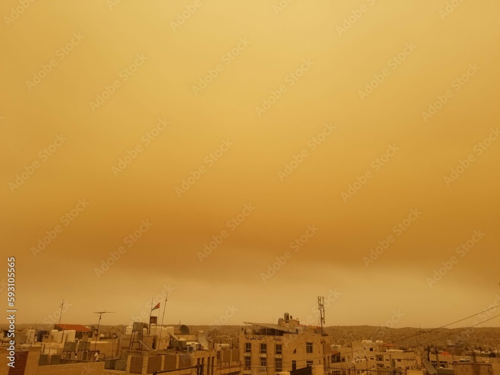 Dust Storm City Landscape