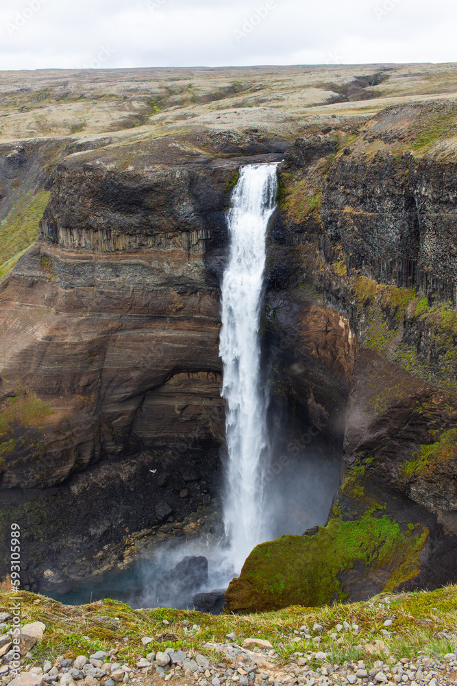 Haifoss Waterfall in the Highlands of Iceland in Spring
Haifoss Waterfall in the Highlands of Iceland in Spring
