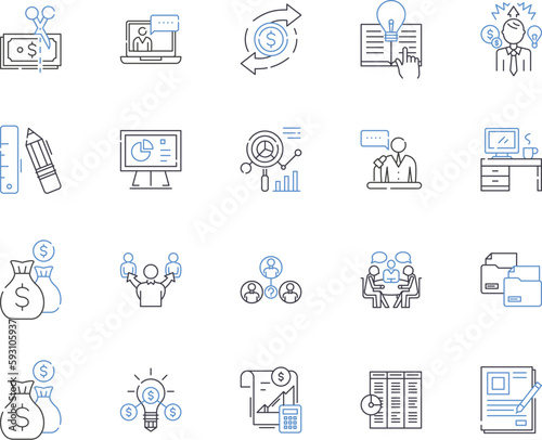 mutual funds outline icons collection. mutual, funds, investing, asset, classes, stock, bonds vector and illustration concept set. ETF, finance, bonds linear signs