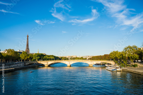 Pont des Invalides and Eiffel Tower in Paris