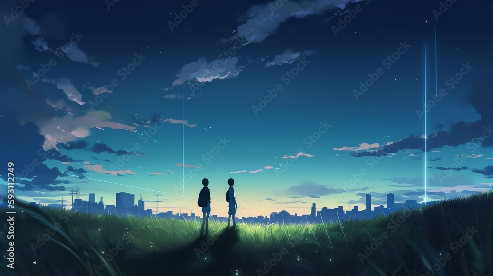 Fototapeta premium The couple breathed in the fresh air, feeling their worries and stresses melt away in the peaceful setting.