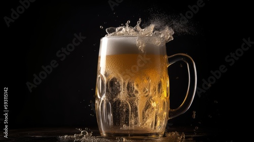 Beautiful Foamy Beer Mug for a Refreshing Experience