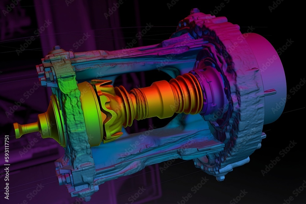 ภาพประกอบสต็อก a mechanical engineering image showing the design of an