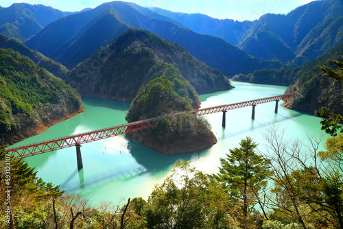 Tapety artystyczne 奥大井湖上駅 静岡県榛原郡川根本町犬間 