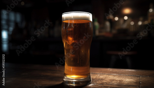 Unwind and Relax with Our Refreshing Beer Pint: Perfectly Frothy and Brewed to Perfection! photo
