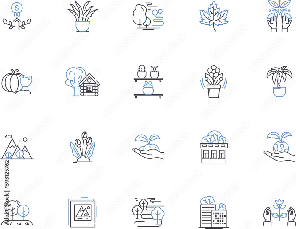 Trees outline icons collection. Tree, Oaks, Maple, Pines, Cedars, Ashes, Elms vector and illustration concept set. Birches, Sycamores, Alder linear signs Trees outline icons collection. Tree, Oaks, Maple, Pines, Cedars, Ashes, Elms vector and illustration concept set. Birches, Sycamores, Alder linear signs