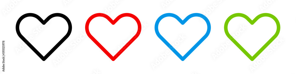 Heart icon set Heart icon set