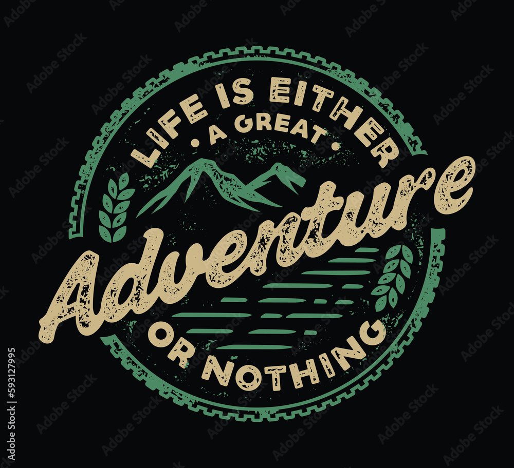 Obraz premium stamp with the text adventure or nothing