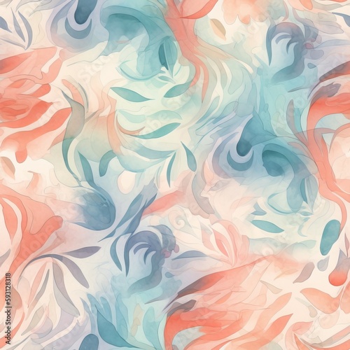 Beautiful Watercolor Blend in a Seamless Pattern
