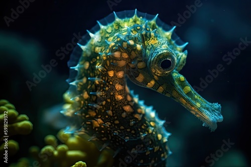 seahorse with generative ai © Daunhijauxx