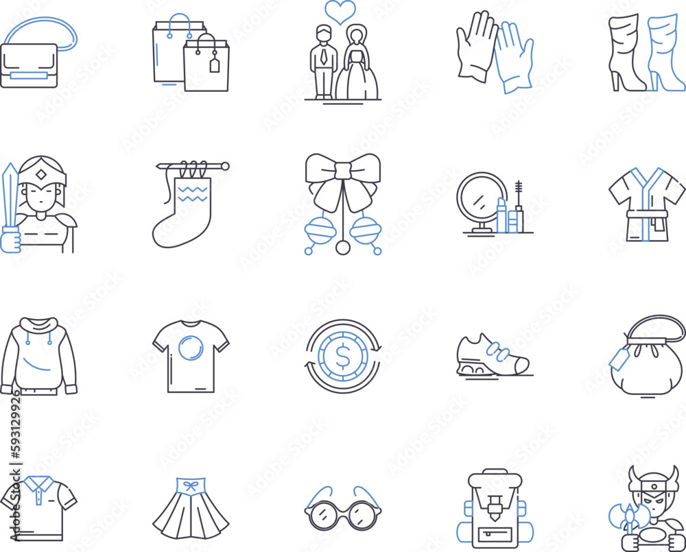 Fashion industry outline icons collection. Clothing, Garments, Apparel, Accessories, Style, Runway, Textiles vector and illustration concept set. Fabric, Shoes, Designers linear signs Fashion industry outline icons collection. Clothing, Garments, Apparel, Accessories, Style, Runway, Textiles vector and illustration concept set. Fabric, Shoes, Designers linear signs