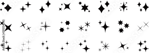 Stars set icons.Shine icons. Christmas vector symbols isolated.Sparkle star icons. 