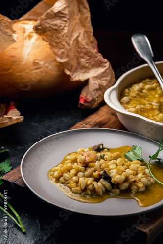 South American Gastronomy: A Tasty Bowl of Argentine Locro with Pumpkin and Corn