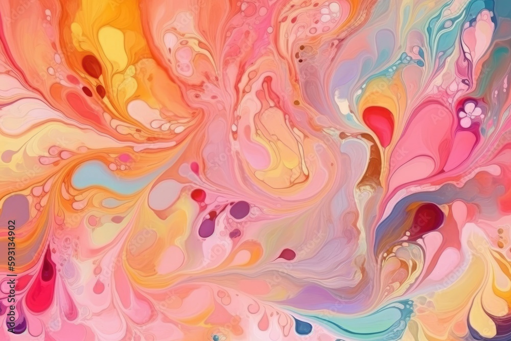 vibrant and colorful abstract painting. Generative AI vibrant and colorful abstract painting. Generative AI
