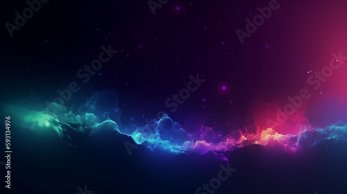 a beautiful abstract vibrant wallpaper in space and flowing galaxy. generative AI