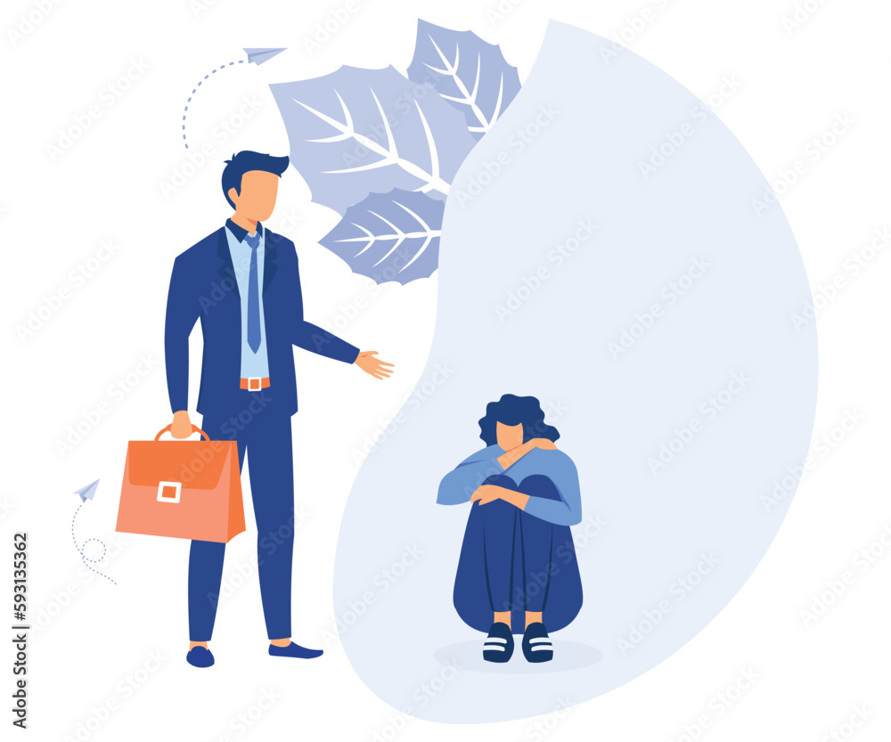 concept of support for those under stress, a young man holds out his helping hand to another in a state of depression, flat vector modern illustration concept of support for those under stress, a young man holds out his helping hand to another in a state of depression, flat vector modern illustration