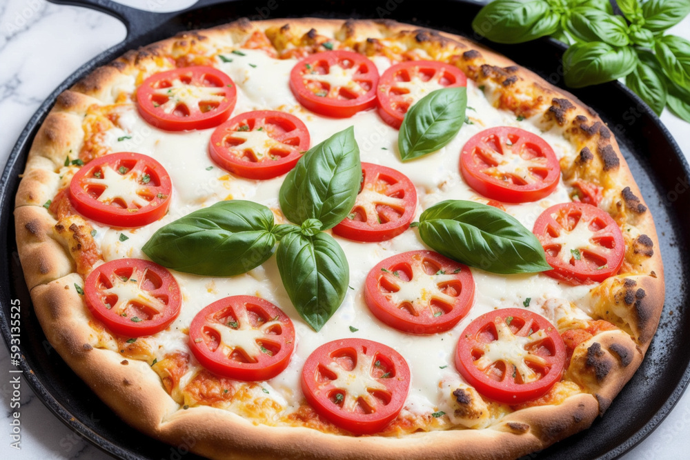 Freshly baked pizza. Generative AI Freshly baked pizza. Generative AI