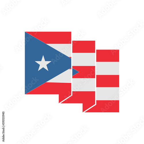 Puerto rico flags icon set  Puerto rico independence day icon set vector sign symbol
