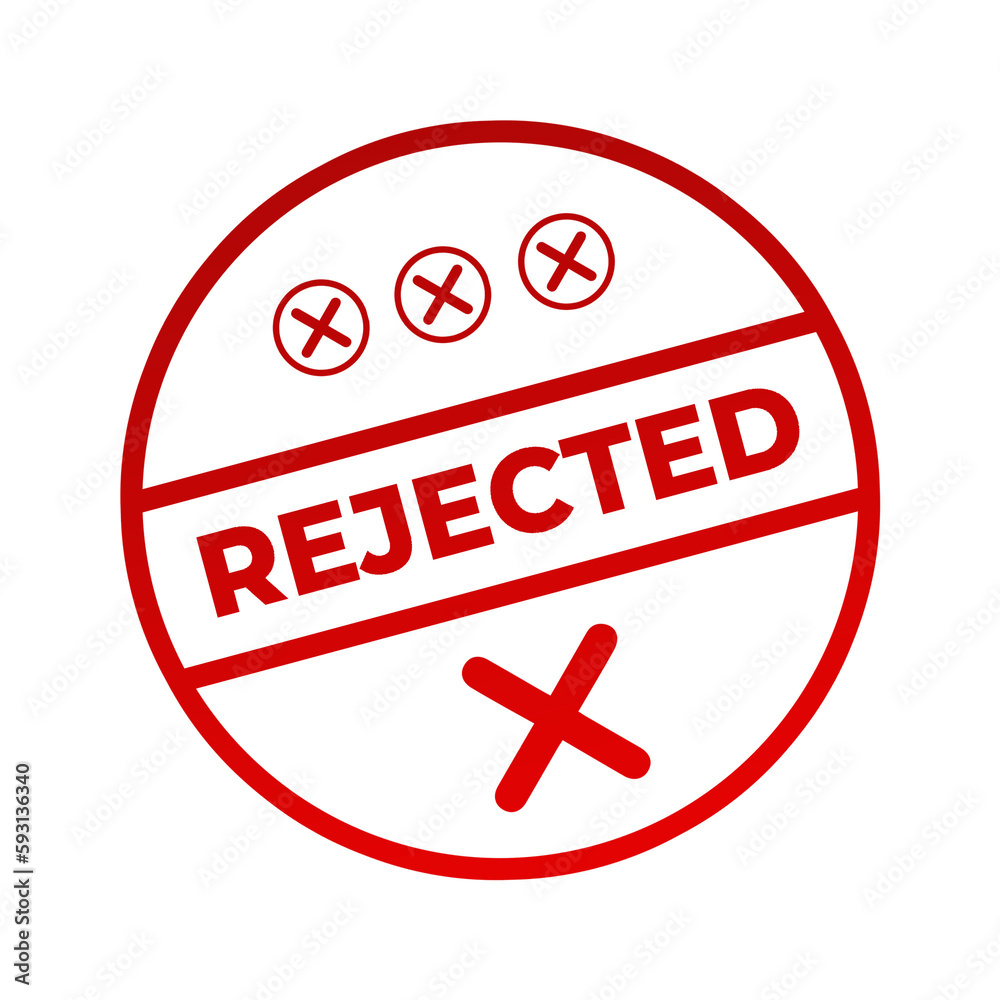 circle rejected stamp red design with cross mark icon transparent template circle rejected stamp red design with cross mark icon transparent template