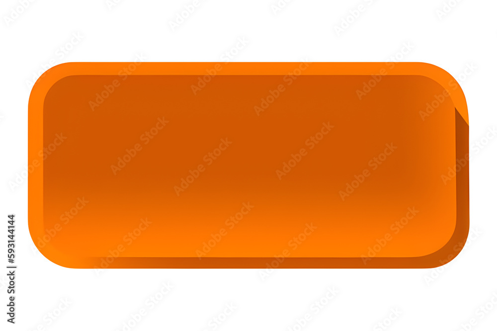 Empty Orange Button Isolated On White Background Empty Orange Button Isolated On White Background