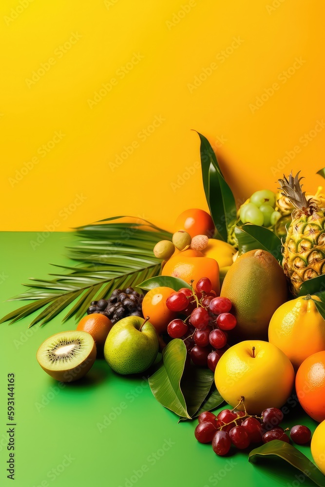 fruit tropical summer with generative ai fruit tropical summer with generative ai