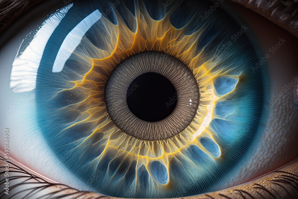 a close up of a human eye. Generative AI