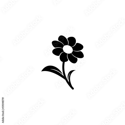 simple flower icon illustration vector