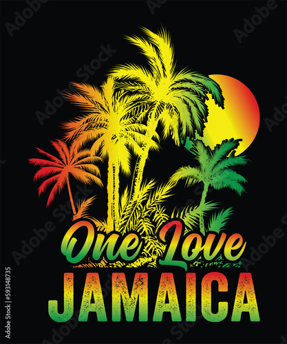 One Love Jamaica T-Shirt Design