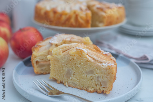 Home made Apple Pie with fresh red apple